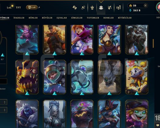 360 LVL + 128 KOSTÜM + 172 HERO + GÜMÜŞ 3 + TEL!