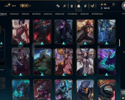 360 LVL + 128 KOSTÜM + 172 HERO + GÜMÜŞ 3 + TEL!