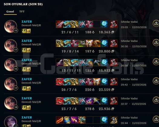 GÜNCEL TR CHALLENGERDAN ELO BOOST HİZMETİ