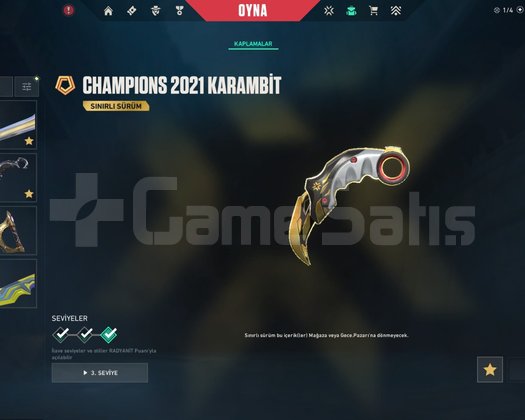 CHMP 21 VANDAL KARAMBİT. +370 SKİN PLAT LOL HESABI