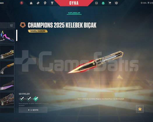 CHAMPIONS 2025 KELEBEK BIÇAK VE 2025 VANDAL HESAP