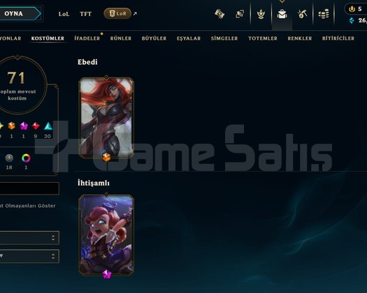TR 177 LVL 71 KOSTÜM 26K MAVİ ÖZ MAİNLEMELİK HESAP