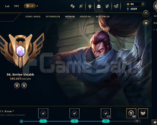 600k yasuo OTP + main lol hesap SATILIK!.