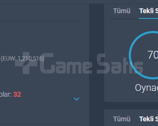 EUW GOLD 4 HESAP - JHİN MAIN