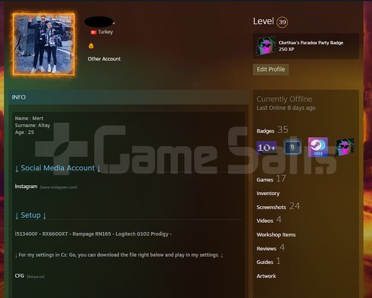 MAIN YAPMALIK STEAM HESAP