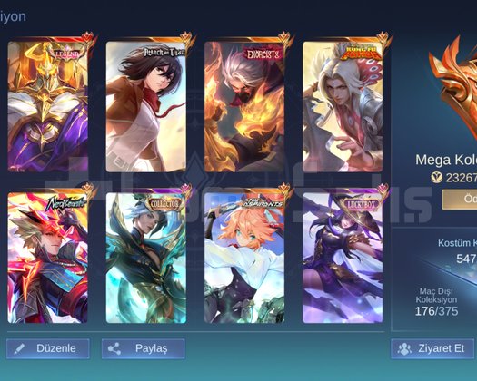 Uyguna Mega 2 hesap epic baseli