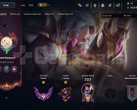 MASTER LOL + VALORANT ONİ SET + TFT İHTİŞAMLI CHBİ
