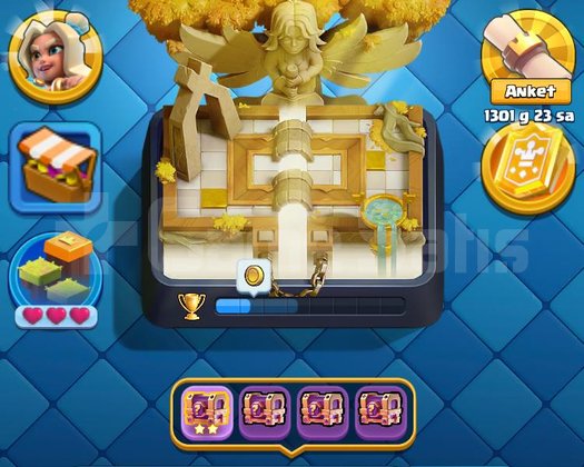 Clash Royale 9k kupa 120/121 karakter f/p hesap