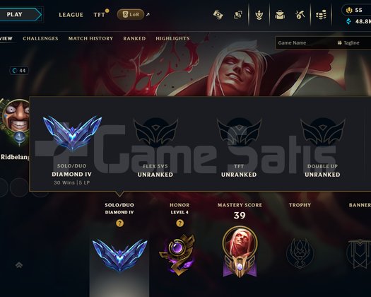 EUW D4 - 12SKIN -49K M.Ö - D2 98LPDEN ERIME