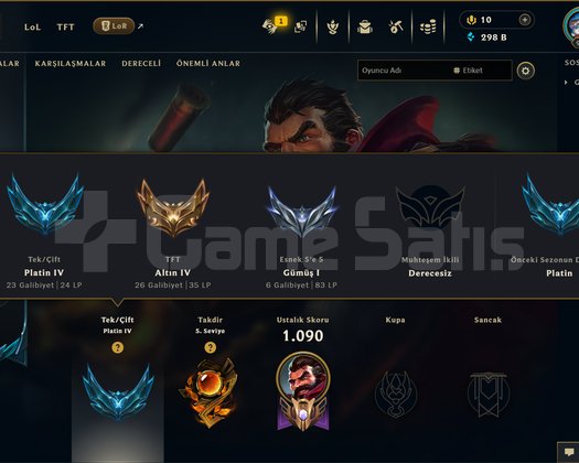 553 KOSTÜM 298K ÖZ 996 LVL EFSANE DOLU MAİL HESAP