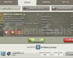 BEST of TÜRKİYE İSİMLİ 19 LEVEL BAŞKENT MAX KLAN