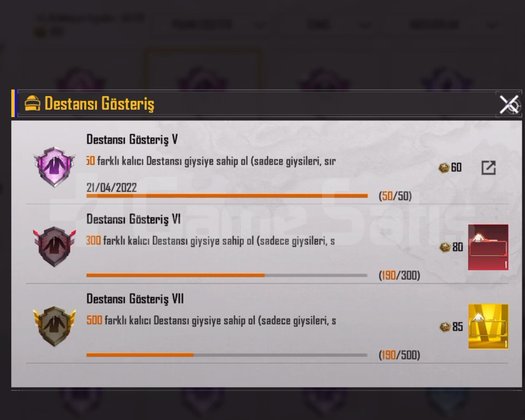 190 DESTANSI / 75 KOLEKSİON