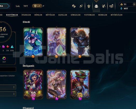 482 LEVEL - 236 KOSTÜM - GÜMÜŞ 3 +35,000 SATIŞ