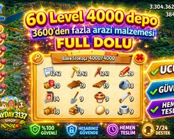 60 LEVEL 4000 DEPO FULL ARAZİ DOLU HESAP