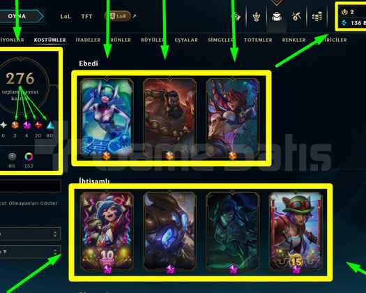 564 LVL + 276 KOSTÜM + 172 HERO + GÜMÜŞ 3 + MAİL!