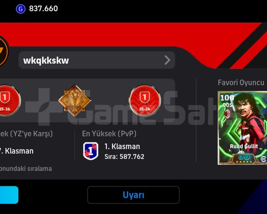 EFSANE ŞANSLI 1. KLASMAN HESAP