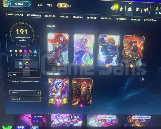 Euw plat hesap 400+ level
