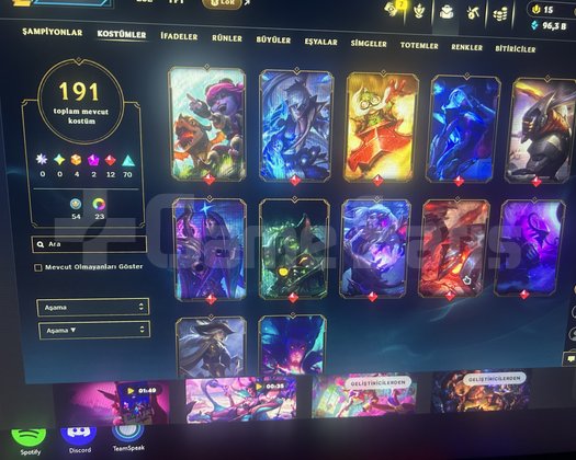 Euw plat hesap 400+ level
