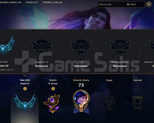 11 WİN PLAT 4 +30 -10 HİGHR MMR S11 HESABI HANMADE