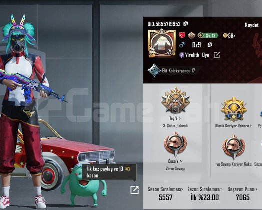 7 yıllık pubg hesabı 71 seviye