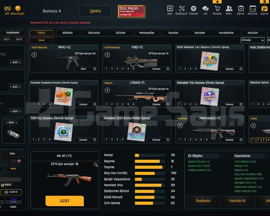 82 Level Hesap | +7 Sınırsız AK-47, L115A3, P90,M3