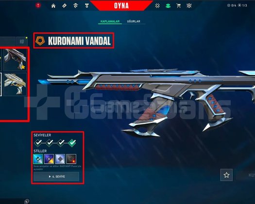 78 SEVİYE + KARAÇALI + 5 VANDAL / KURONAMİ + MAİL!