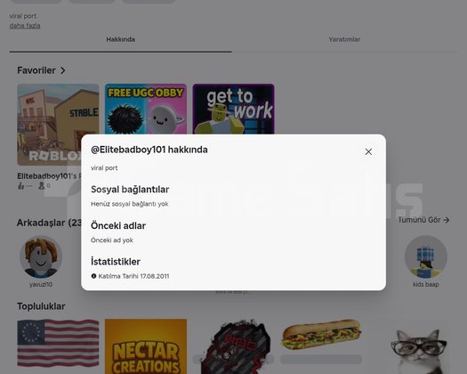 2011 Açılışlı Premium Roblox Hesabı