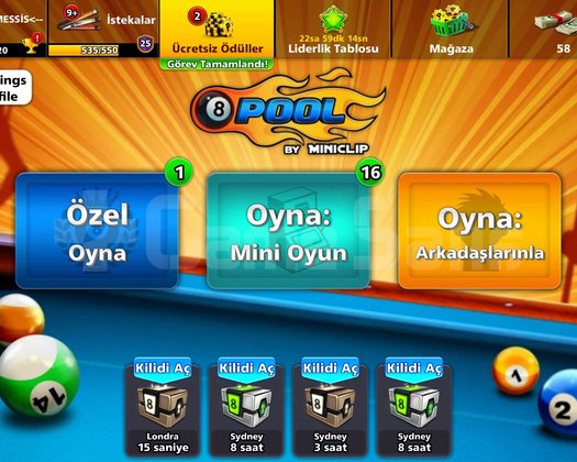 8 BALL POOL 1B MİLYAR HESAP