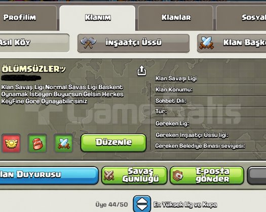 Aktif Oyunculu Güzel İstatistik 7Sv Klan