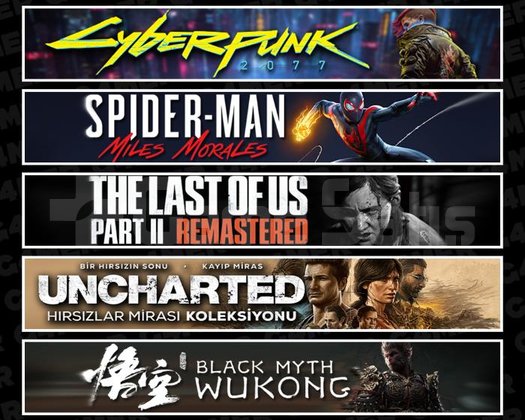 Cyberpunk +Miles +TLOU2 +UNCH +Wukong