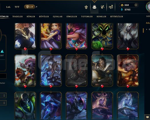 519 LEVEL / 349 SKİN / FUL HERO +MAİL +14K SATIŞ