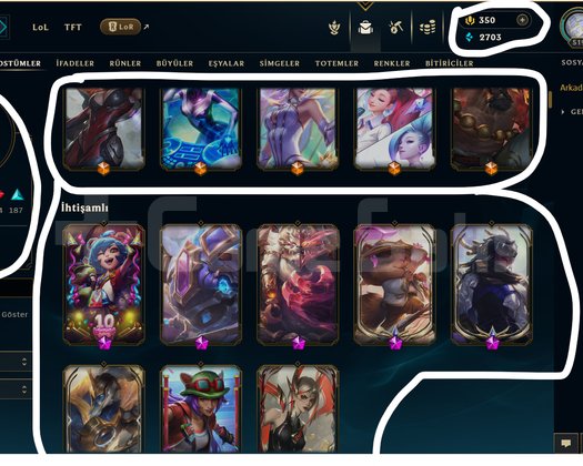 519 LEVEL / 349 SKİN / FUL HERO +MAİL +14K SATIŞ