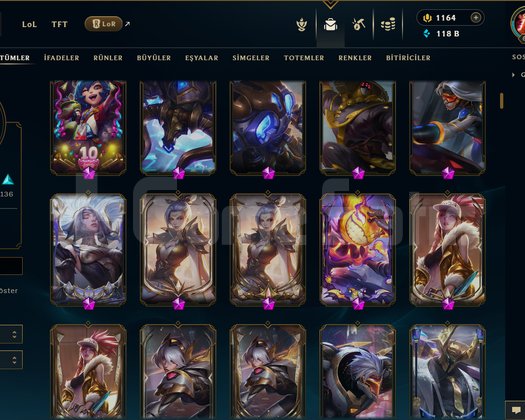 377 SKİN / FUL HERO +HAŞMETLİ +1K RP +MAİL