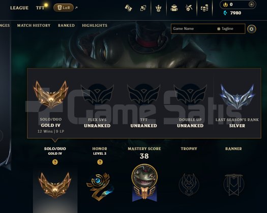EUW GOLD 4 HESAP