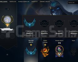 PLAT 4 74 WR +30 -10 HİGH MMR S11 HESABI HANMADE