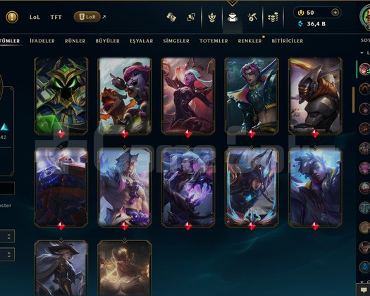 EUW 330 LEVEL MAİLLİ HANDMADE 88 SKİNLİ DOLU!!!