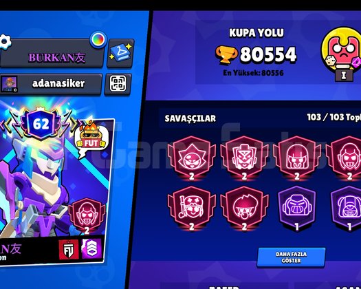 80.5K KUPA | 103/103 TAM KADRO | 62 PRESTİGE 1