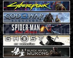 Cyberpunk +Ragnarök +Miles +Tsushima +Wukong