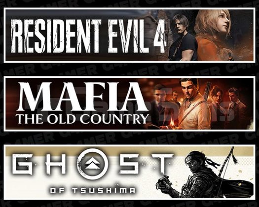Resident Evil 4 +Mafia +Ghost Of Tsushima