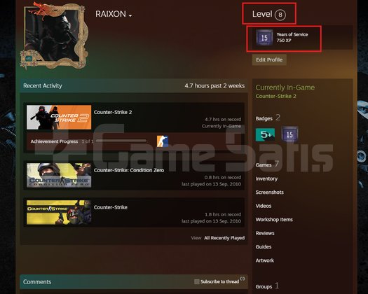 15 YILLIK STEAM+İLK MAİL 2 MADALYA SIFIR HESAP