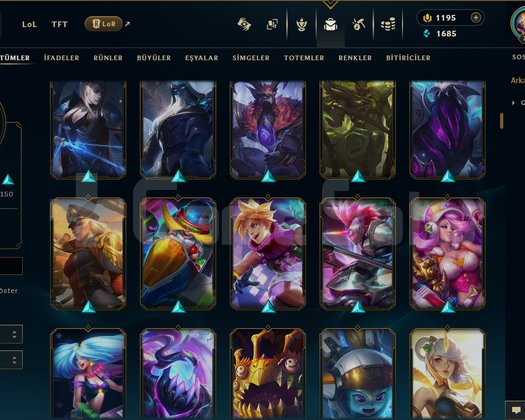 788 LEVEL / 353 SKİN / FUL HERO +MAİL +1.1K RP