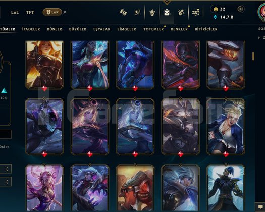 512 LEVEL / 272 SKİN / FUL HERO +MAİL +14K SATIŞ