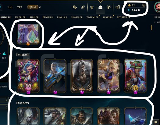 512 LEVEL / 272 SKİN / FUL HERO +MAİL +14K SATIŞ