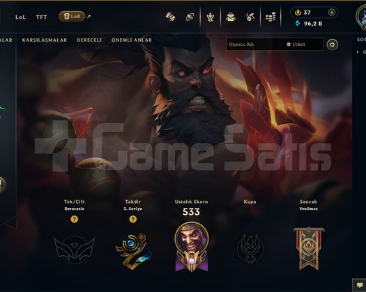 TR | 102 SKİN | UNRANKED