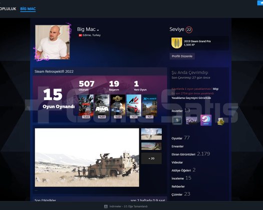 77 Oyunlu Steam Hesabı