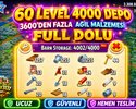 60 LEVEL 4000 DEPO FULL AĞIL DOLU HESAP