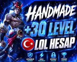 DERECELİ HAZIR GERÇEK HANDMADE 30 LEVEL HESAP