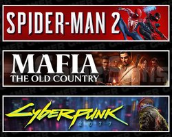 Spider-Man 2 +Mafia +Cyberpunk 2077