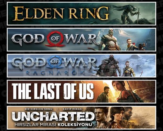 Elden +GOW +Ragnarök +TLOU1 +Uncharted