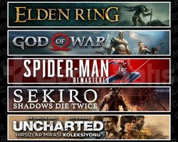 Elden +GOW +Spider 1 +Sekiro +Uncharted